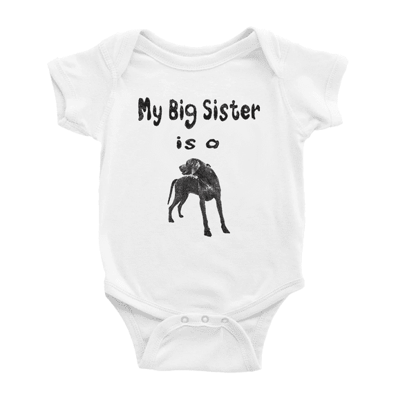 My Big Sister Is A Plott Hound Dog Funny Baby Clothing Bodysuits Boy Girl Unisex