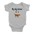 thumbnail image 1 of My Big Sister Is A RedBone Coonhound Dog Cute Baby Bodysuit Boy Girl Unisex, 1 of 5