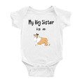 thumbnail image 1 of My Big Sister Is A Rough Collie Dog Cute Baby Clothing Bodysuits Boy Girl Unisex, 1 of 5