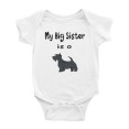 thumbnail image 1 of My Big Sister Is A Scottish Terrier Dog Funny Baby Bodysuit Boy Girl Unisex, 1 of 5