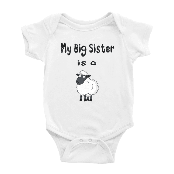 My Big Sister Is A Sheep Funny Baby Clothing Infant Boy Girl