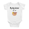 thumbnail image 1 of My Big Sister Is A Sloth Cute Baby Bodysuit Boy Girl, 1 of 5