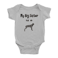 thumbnail image 1 of My Big Sister Is A Weimaraner Dog Cute Baby Bodysuit Boy Girl Unisex Baby Clothes, 1 of 5