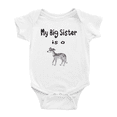 thumbnail image 1 of My Big Sister Is A Whippet Dog Cute Baby Clothing Bodysuits Boy Girl Unisex, 1 of 5