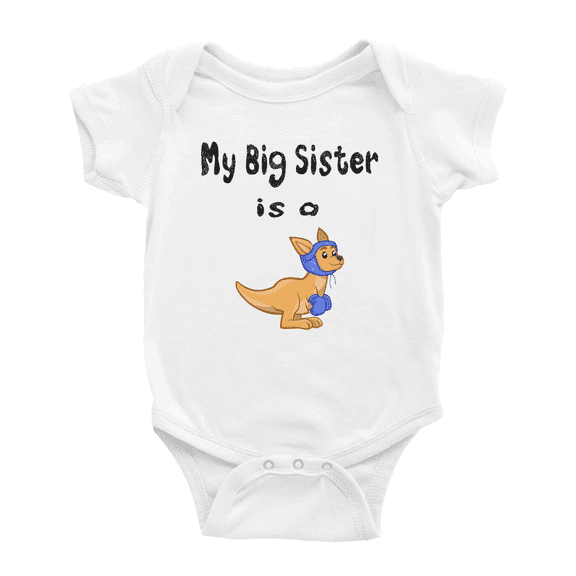 My Big Sister Is A kangaroo Cute Baby Clothing Bodysuits Boy Girl