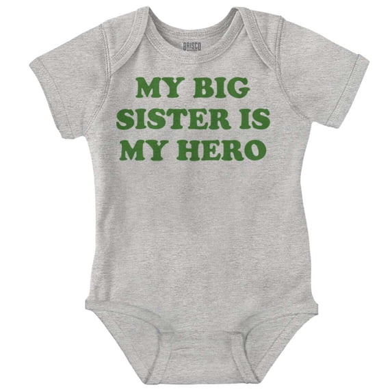 My Big Sister My Hero Little Sis Love Romper Boys or Girls Infant Baby Brisco Brands 12M