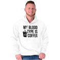 thumbnail image 1 of My Blood Type Coffee Caffeine Addict Hoodie Sweatshirt Women Brisco Brands M, 1 of 6