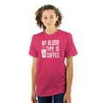 thumbnail image 1 of My Blood Type Coffee Caffeine Addict Women's Plus Size Graphic Tee Brisco Brands 2X, 1 of 5
