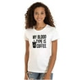 thumbnail image 1 of My Blood Type Coffee Caffeine Addict Womens Fitted Plus Size Graphic Tee Brisco Brands 2X, 1 of 5