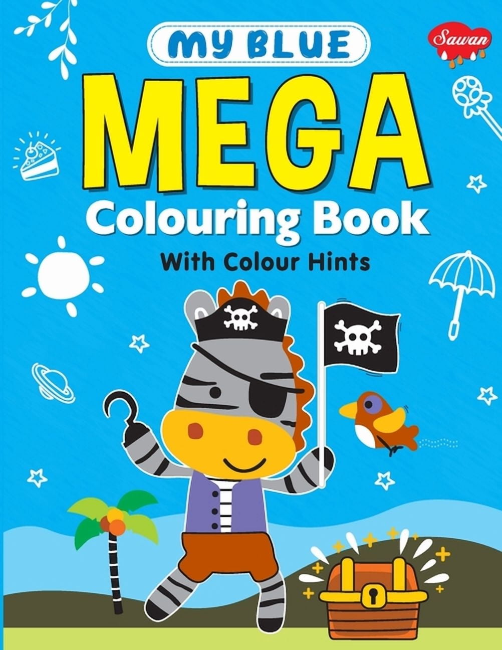 My Blue Mega Colouring book, (Paperback)