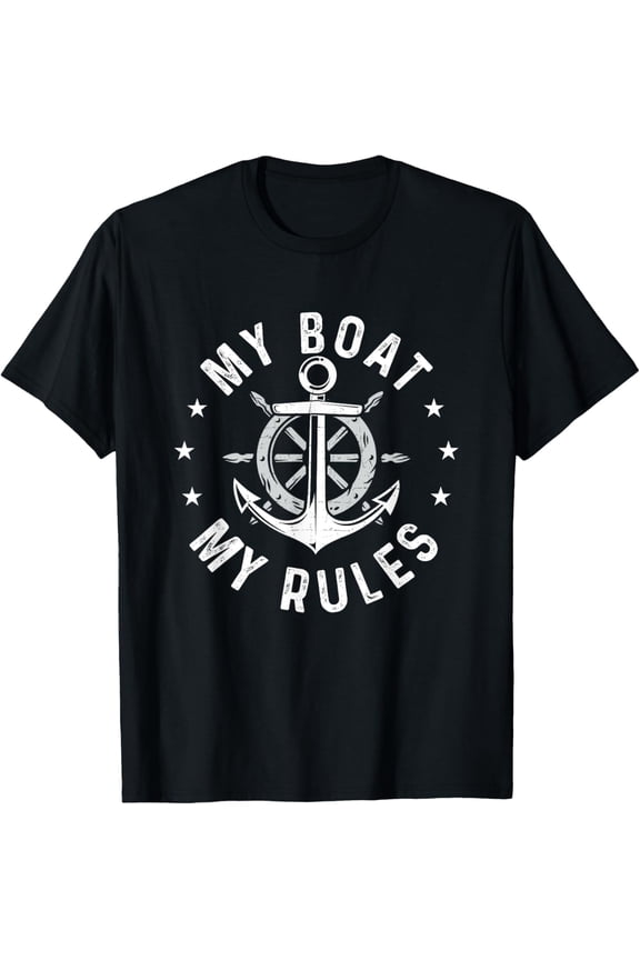 My Boat My Rules - Boating Sailing Boat Captain Motorboating T-Shirt