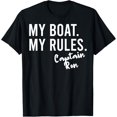 thumbnail image 1 of My Boat My Rules Captain Ron Personalized Boating Name T-Shirt, 1 of 4