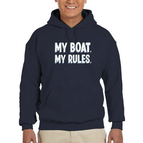 My Boat. My Rules Hoodie Men -GoatDeals Designs, Male Medium