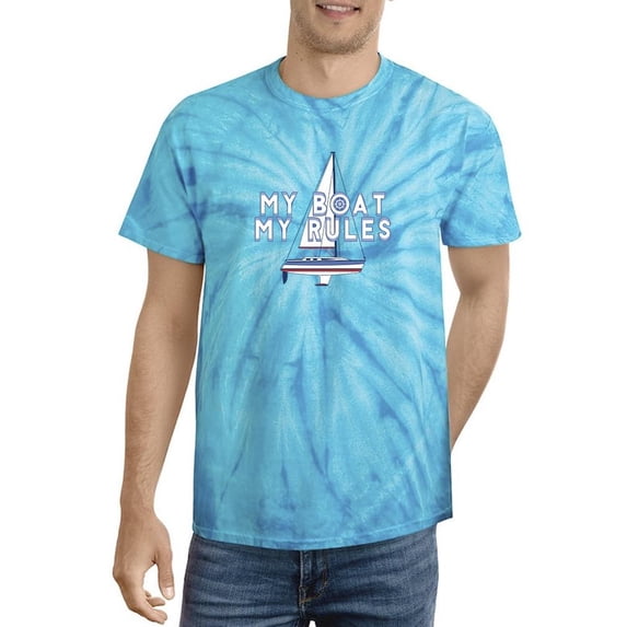 My Boat My Rules Tie Dye Cyclone Men -Image by Shutterstock, Male XX-Large