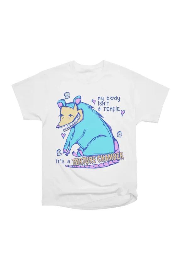 My Body Isnt A Temple Possum T-Shirt Tee Gift For Him Merch For Her Apparel For Friend