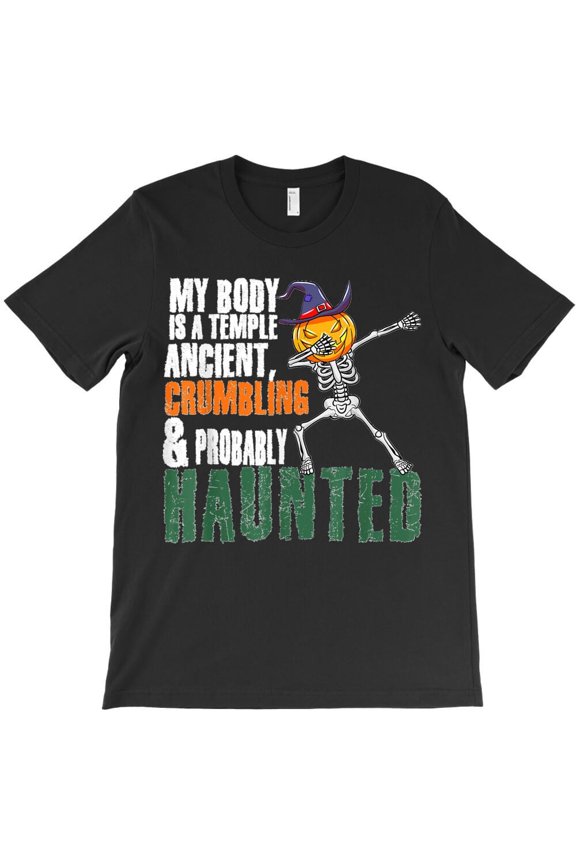 My Body is a Temple, Ancient, Crumbling & Probably Haunted Graphic - Soft Touch, H9433 T-Shirt, for Men and Women, Up to Size 5XL