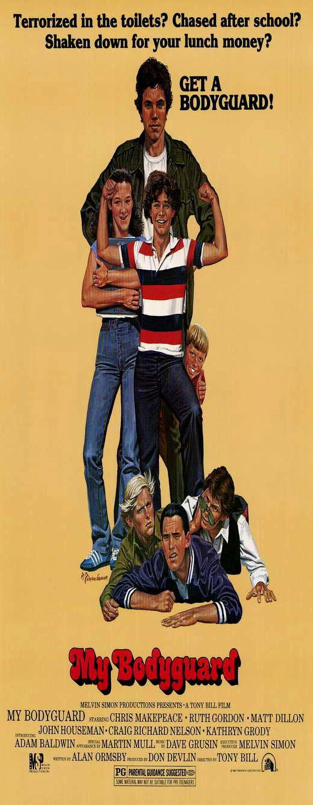 My Bodyguard movie POSTER (Insert Style A) (14" x 36") (1980