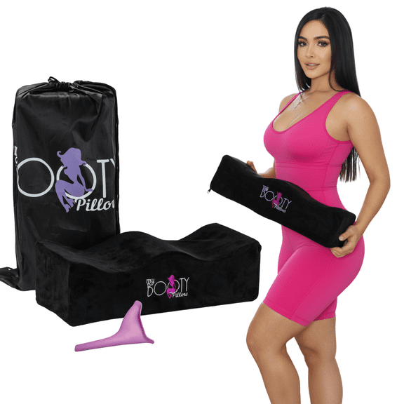 My Booty Pillow - BBL Recovery Pillow for Butt After Surgery with Drawstring Bag and Female Urinal