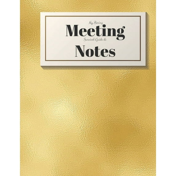 My Boring Meeting Survival Guide and Notes: 8.5x11 Meeting Notebook and Puzzle Book (Paperback)