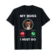 thumbnail image 1 of My Boss Is Calling I Must Go Funny Fawn Boxer Dog Owner T-Shirt, 1 of 5