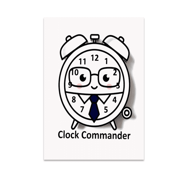 My Boss is the Clock - Workplace Humor - 13x19 Poster Print