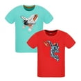 thumbnail image 1 of My Bow Boys Space Rocket Science T Shirt, Cotton, Atlantis NASA and Astronaut Design, Blue and Red color, Short sleeve, Combo (Ages 4-14 Years), 1 of 7