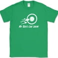 thumbnail image 1 of My Boys Can Swim T-Shirt Funny Expecting Fathers Day Baby Humor Tee - Green, M, 1 of 1