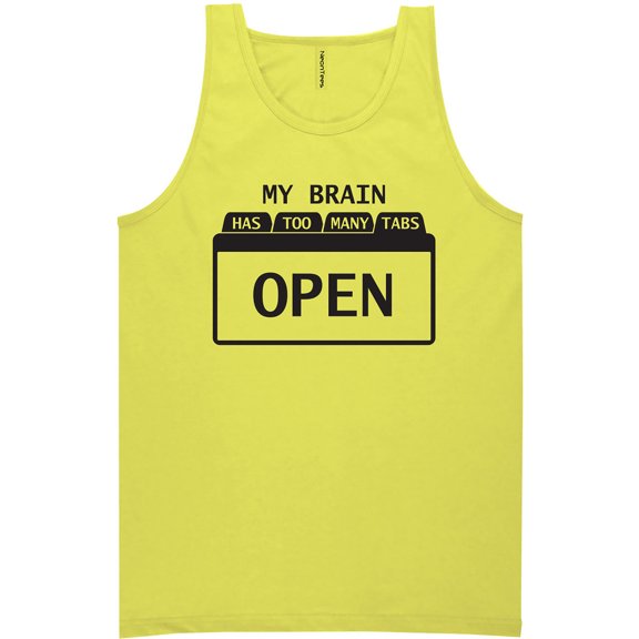 My Brain Has Too Many Tabs Open Neon Tank Top