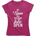 thumbnail image 1 of My Brain Has Too Many Tabs Open Women's Funny Computer Geek Engineer Tee Shirt, 1 of 4