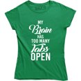 thumbnail image 1 of My Brain Has Too Many Tabs Open Women's Funny Computer Geek Engineer Tee Shirt, 1 of 4