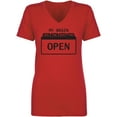 thumbnail image 1 of My Brain Has Too Many Tabs Open Womens V-Neck T-Shirt, 1 of 2