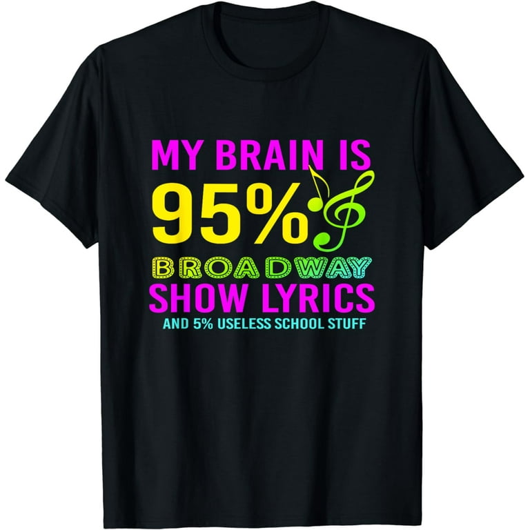 My Brain Is 95% Song Lyrics T-Shirt My Brain Is 95% Song Lyrics T-Shirt