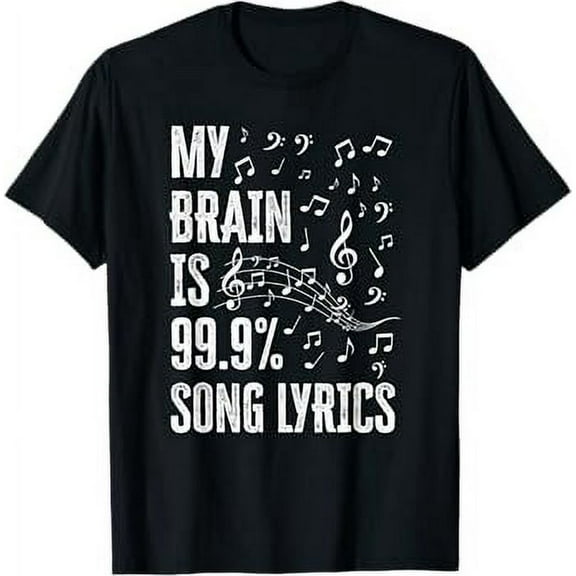 My Brain Is 99% Song Lyrics Funny Singer Music Lover T-Shirt