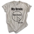 thumbnail image 1 of My Brain Movie Quotes T-shirt, Unisex Women's Men's Classic Movie Lover Film Buff Retro Funny Movie, Light Silk Gray, X-Small, 1 of 6
