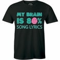 thumbnail image 1 of My Brain is 80% Song Lyrics, Song, Music, Band Funny Present T-Shirt, 1 of 4