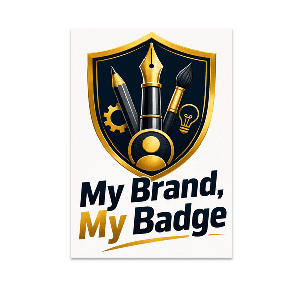 My Brand My Badge Wall Art - Personal Branding Enthusiast - 13x19 Poster Print