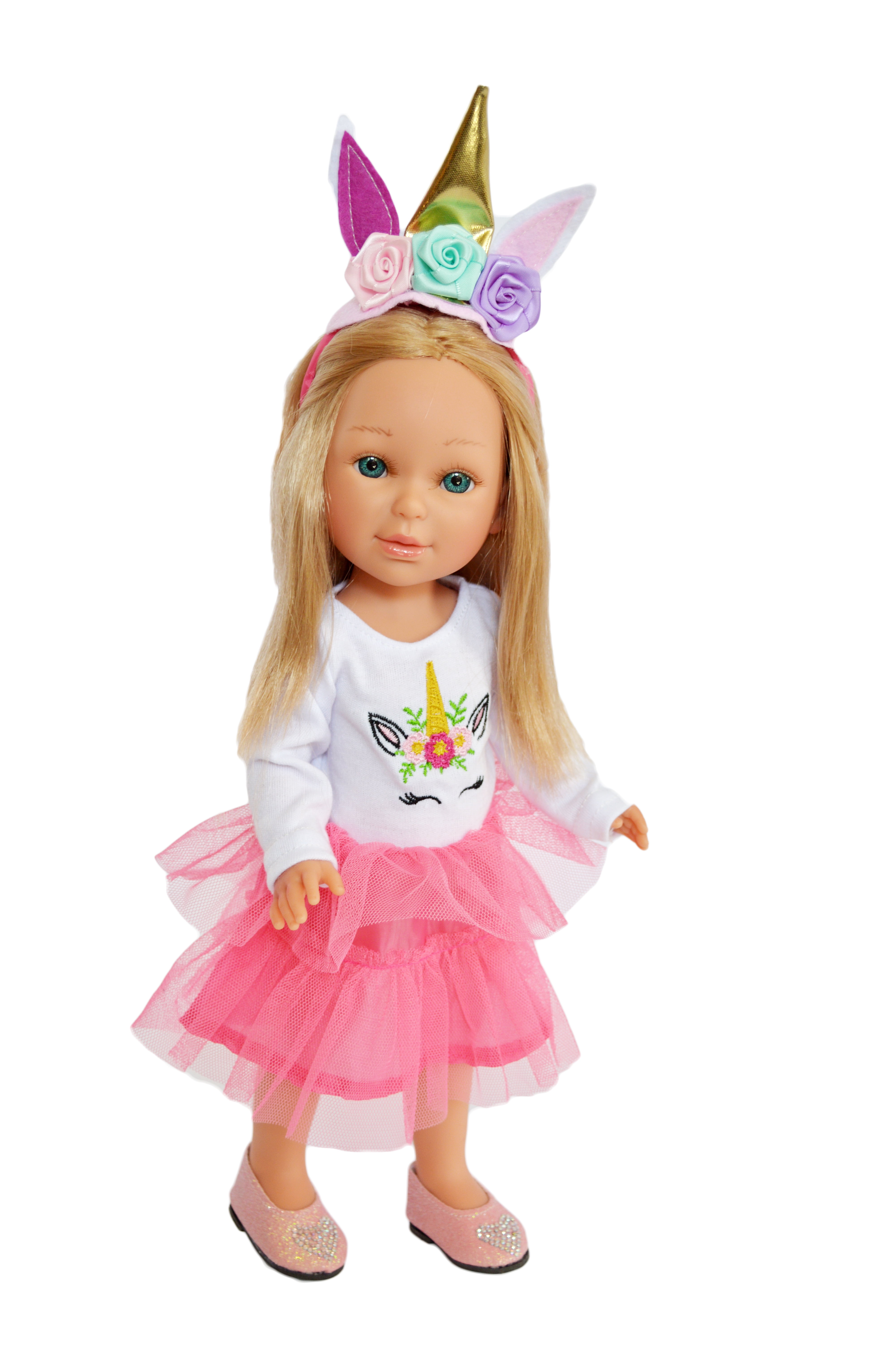 MY BRITTANY'S 14 Inch Doll Clothes- Pink Unicorn Outfit Fits 14 Inch Dolls/14 Inch Doll Clothes