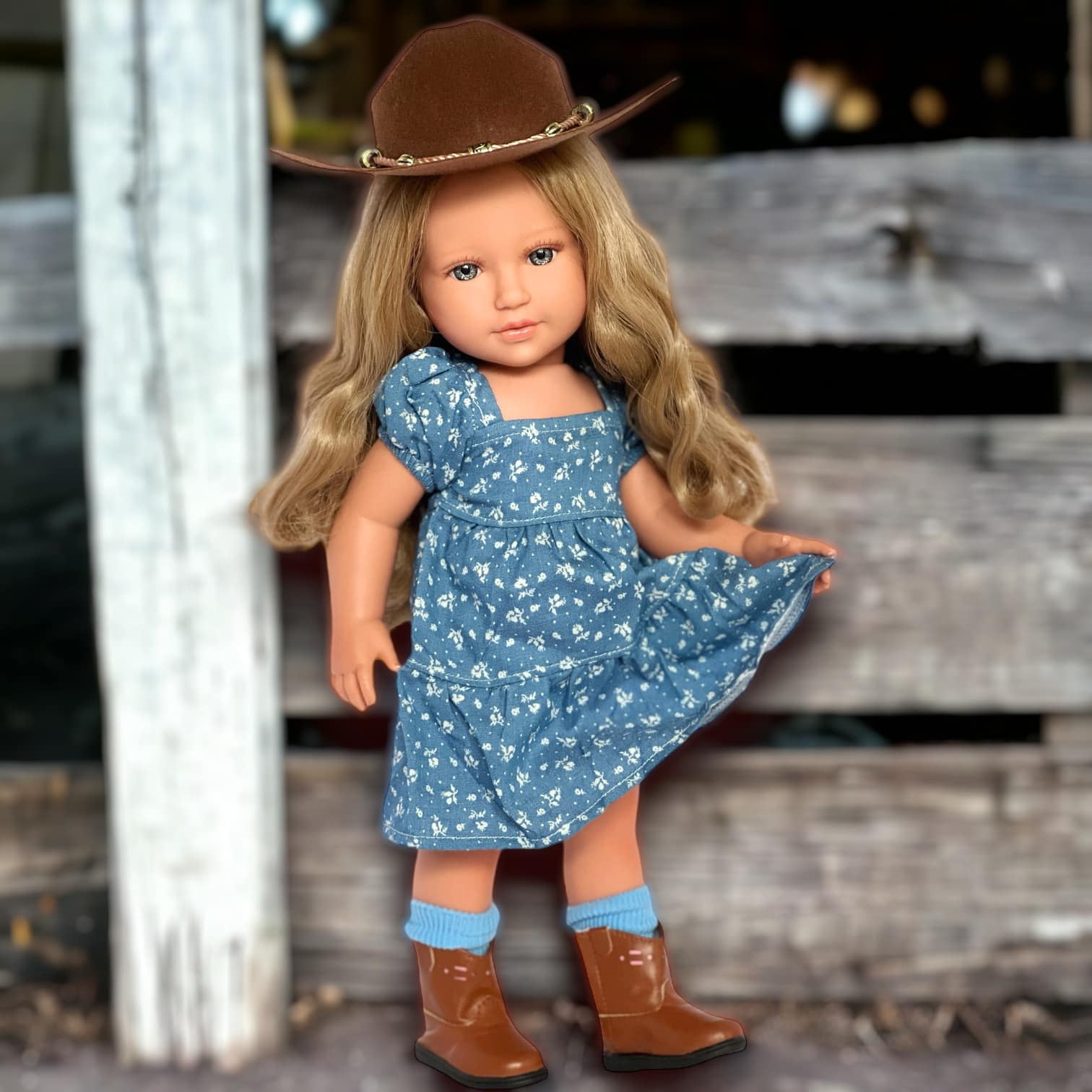 Western Flair Cowgirl Outfit Fits 18 Inch Dolls Dress Hat and Boots Walmart
