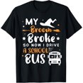 thumbnail image 1 of My Broom Broke So Now I Drive A School Bus Halloween Driver T-ShirtMen and women, Black T-shirt, size: Extra large S-4XL, 1 of 4