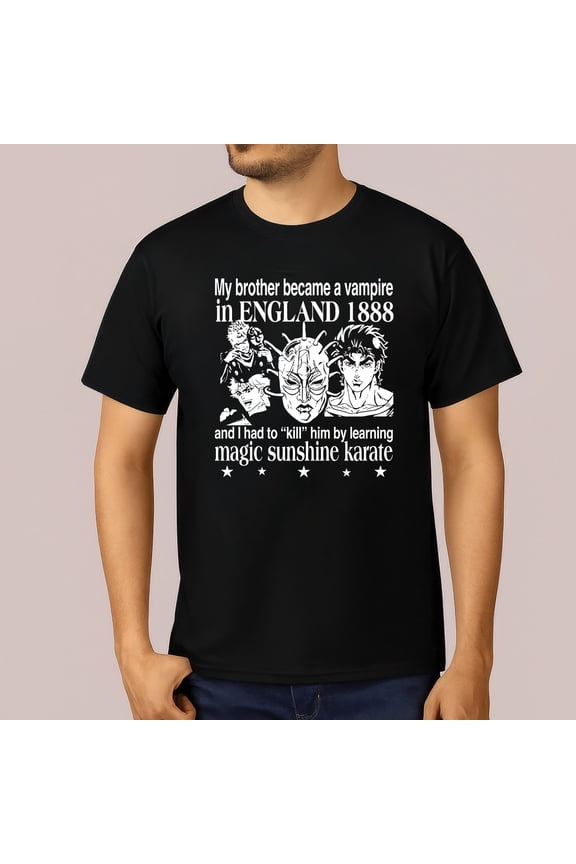 My Brother Became A Vampire In England 1888 T-Shirt – Funny Gothic Humor Tee