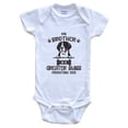 thumbnail image 1 of My Brother Is A Greater Swiss Mountain Dog Cute Dog Breed Baby Bodysuit, 6-9 Months White, 1 of 4