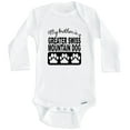 thumbnail image 1 of My Brother Is A Greater Swiss Mountain Dog One Piece Baby Bodysuit One Piece Baby Bodysuit (Long Sleeve), 0-3 Months White, 1 of 1