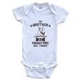 thumbnail image 1 of My Brother Is A Miniature Bull Terrier Cute Dog Breed Baby Bodysuit, 0-3 Months White, 1 of 4