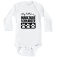 thumbnail image 1 of My Brother Is A Miniature Schnauzer One Piece Baby Bodysuit One Piece Baby Bodysuit (Long Sleeve), 0-3 Months White, 1 of 1