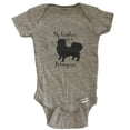 thumbnail image 1 of My Brother Is A Pekingese Cute Dog Baby Bodysuit - Pekingese One Piece Baby Bodysuit - Grey, 1 of 2