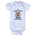 thumbnail image 1 of My Brother Is A Pomeranian Cute Dog Breed Baby Bodysuit, 0-3 Months White, 1 of 4