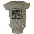 thumbnail image 1 of My Brother Is An Afghan Hound Baby Bodysuit One Piece Baby Bodysuit - Grey, 1 of 2
