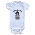 thumbnail image 1 of My Brother Is An English Pointer Cute Dog Breed Baby Bodysuit, 0-3 Months White, 1 of 4