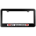thumbnail image 1 of My Bulldog Love with Hearts License Plate Frame, 1 of 1