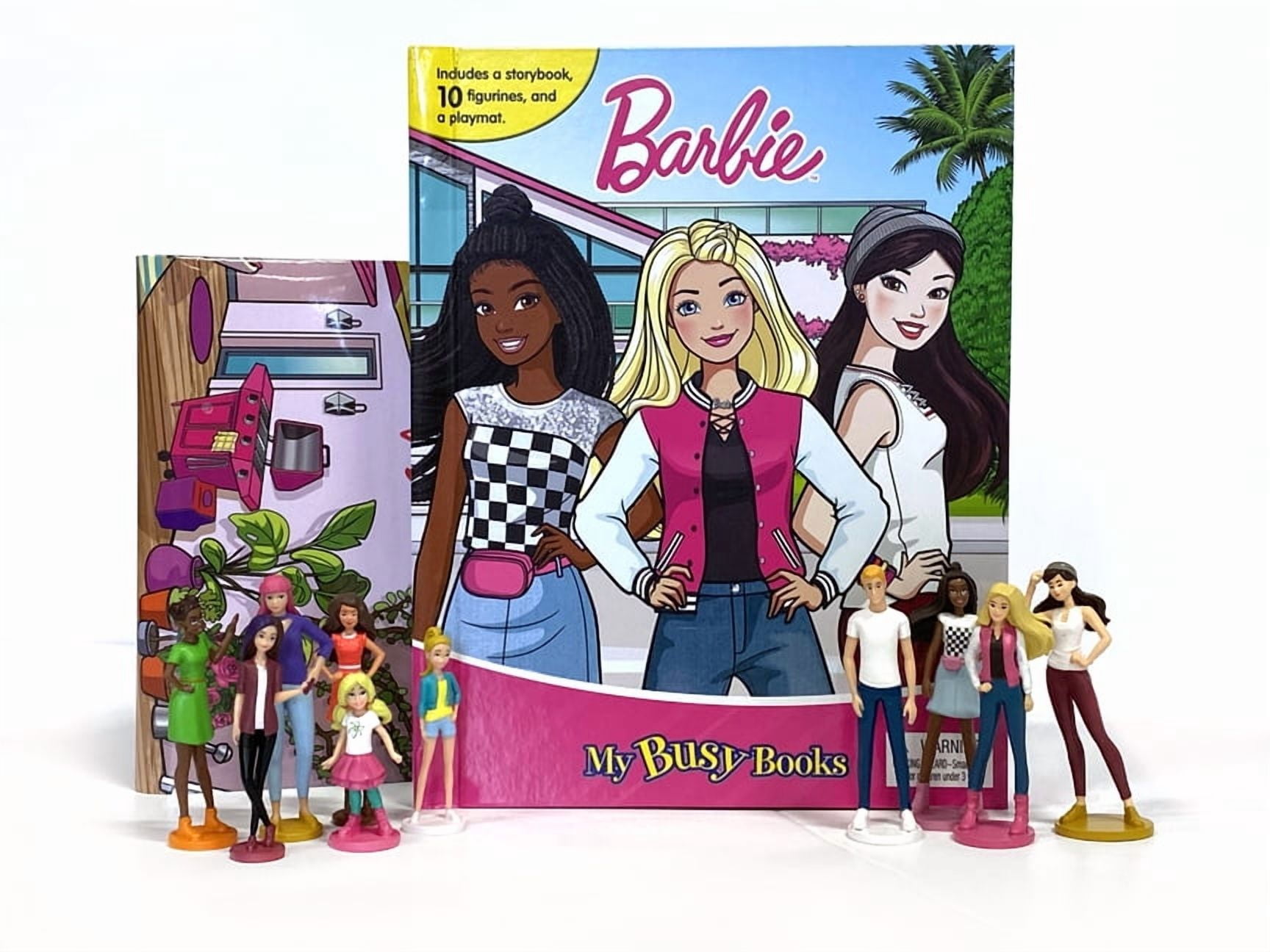 barbiebeeba [プロ必読]① Phidal, My Busy Book Barbie Hardcover, 10 Figurines, Imagination